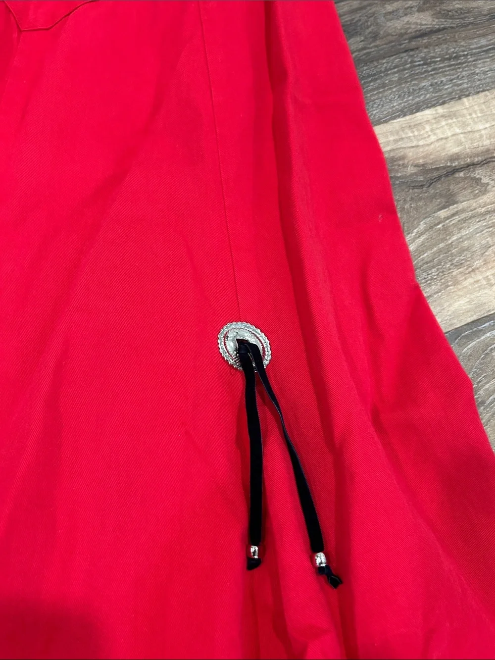 Vintage Circle T by Marilyn Lenox Red Concho Western Rodeo Skirt Womens 13/14 - Picture 3 of 14